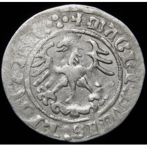 Sigismund I the Old, Half-penny 1516, Vilnius - abbreviated date - Rings above and below the Pogon - very rare