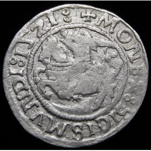 Sigismund I. der Alte, Halbpfennig 1521, Vilnius - MONEA-Fehler - sehr selten