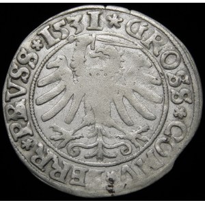 Sigismund I the Old, 1531 penny, Torun - variety - rarer