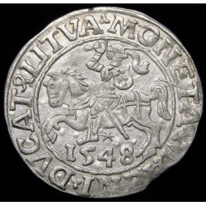 Sigismund II Augustus, Halbpfennig 1548, Wilna - Römer I, LI/LITVA