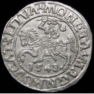 Sigismund II Augustus, Half-penny 1548, Vilnius - Arabic 1, LI/LITVA