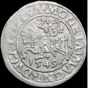 Zygmunt II August, Półgrosz 1549, Wilno - 9 Pogoń, LI/LITVA