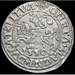 Sigismund II Augustus, Half-penny 1550, Vilnius - LI/LITVA - beautiful