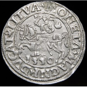 Sigismund II Augustus, Halbpfennig 1550, Wilna - LI/LITVA - schön