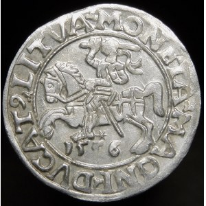 Sigismund II Augustus, Half-penny 1556, Vilnius - LI/LITVA - beautiful