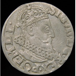 Sigismund III Vasa, Trojak 1622, Krakau - 1 fehlt im Datum - sehr selten