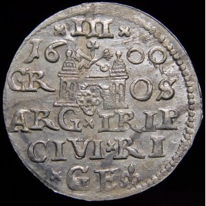 Zygmunt III Waza, Trojak 1600, Ryga - D x G - rzadszy