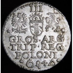 Zygmunt III Waza, Trojak 1594, Malbork - pierścień zamknięty - piękny