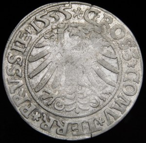 Zygmunt I Stary, Grosz 1535, Toruń - w czepcu i koronie - wariant