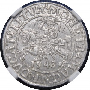 Sigismund II Augustus, Half-penny 1548, Vilnius - Arabic 1, L/LITVA - rarer