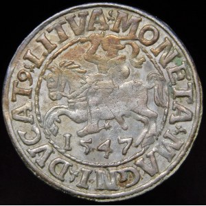 Sigismund II Augustus, Half-penny 1547, Vilnius - LI/LITVA - A instead of V - rare