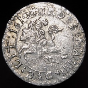 Sigismund III Vasa, 1610 penny, Vilnius - unusual N and T.