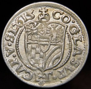 Śląsk - Księstwo ziębicko-oleśnickie, Karol II, 3 krajcary 1615, Oleśnica - piękne