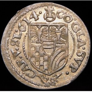 Śląsk - Księstwo ziębicko-oleśnickie, Karol II, 3 krajcary 1614, Oleśnica - wyśmienite