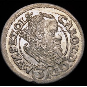 Silesia - Duchy of Ziębice and Olesnica, Charles II, 3 krajcary 1614, Olesnica - beautiful