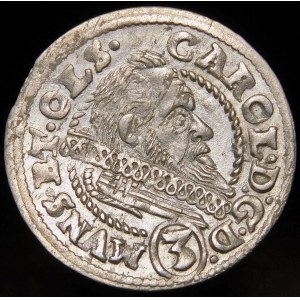 Śląsk - Księstwo ziębicko-oleśnickie, Karol II, 3 krajcary 1612, Oleśnica