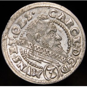 Silesia - Duchy of Ziębice and Olesnica, Charles II, 3 krajcary 1612, Olesnica
