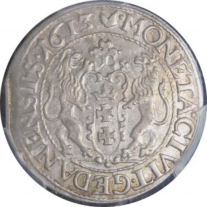 Zygmunt III Waza, Ort 1613, Gdańsk - kropka za łapą - rzadki i piękny