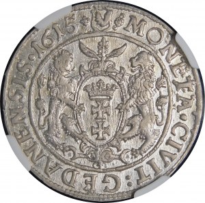 Zygmunt III Waza, Ort 1615, Gdańsk - szeroka kryza, kropka - piękny