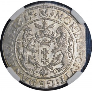 Sigismund III Vasa, Ort 1617, Gdansk - rosette - beautiful