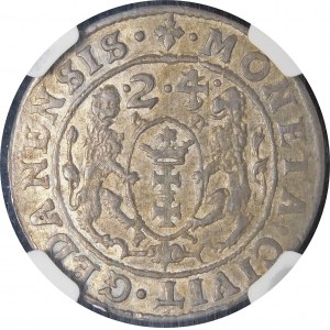 Sigismund III Vasa, Ort 1624/3, Gdansk - pierced date, PR - variant