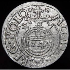 Zygmunt III Waza, Półtorak 1627, Bydgoszcz - Półkozic w tarczy ozdobnej