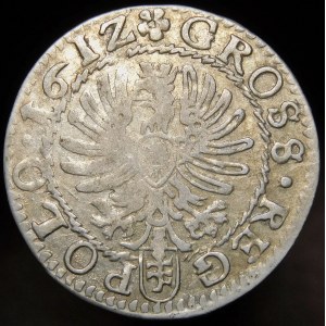 Sigismund III Vasa, Grosz 1612, Cracow - ∙1 6 1 Z