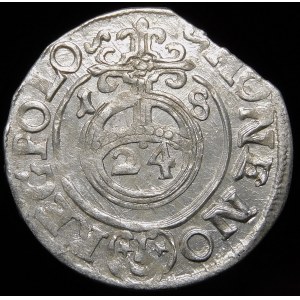 Sigismund III Vasa, Half-track 1618, Bydgoszcz - Saxon in oval shield