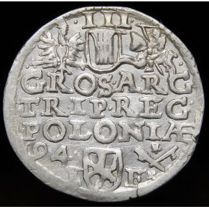 Zygmunt III Waza, Trojak 1594, Wschowa - lilia