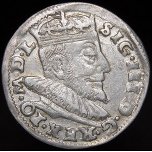 Sigismund III Vasa, Trojak 1592, Vilnius - Chalecki with rosettes on the sides, SIG