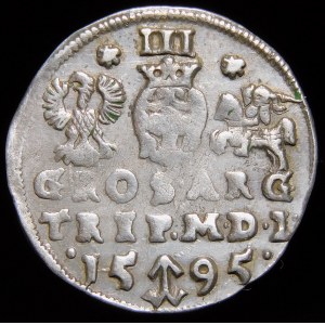 Sigismund III Vasa, Troika 1595, Vilnius - Chalecki divides the date - rosettes