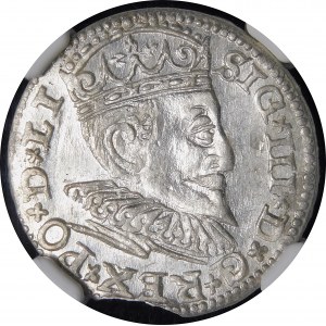 Zygmunt III Waza, Trojak 1594, Ryga - piękny
