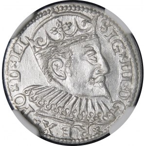 Zygmunt III Waza, Trojak 1598, Ryga - D G - piękny