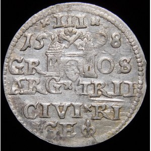 Zygmunt III Waza, Trojak 1598, Ryga - D : G