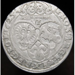 Sigismund III. Vasa, Sixpence 1625, Krakau - Halbkokos, Römisch I - seltener