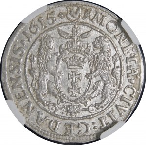 Sigismund III Vasa, Ort 1615, Danzig - große Öffnung, Rosette