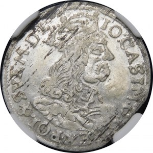 Johannes II. Kasimir, Trojak 1662 AT, Krakau - selten und schön
