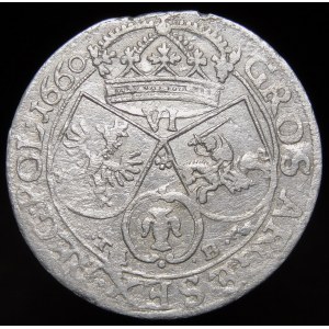 John II Casimir, Sixpence 1660 TLB, Krakow - rare