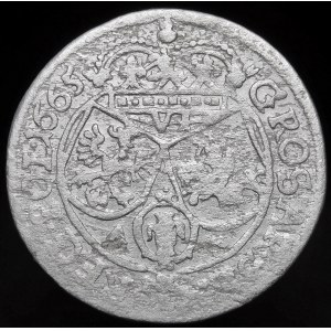 John II Casimir, Sixpence 1665 AT, Krakow - rarer