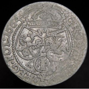 John II Casimir, Sixpence 1664 AT, Krakow - CAIM error - rare