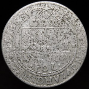 Johannes II. Kasimir, Tymf 1663 AT, Krakau - GOR Fehler - sehr selten
