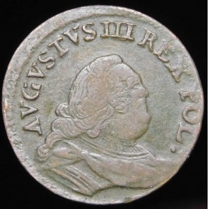 August III Sas, 1754 penny, Gubin