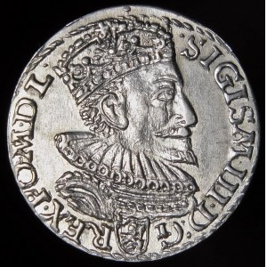 Zygmunt III Waza, Trojak 1594, Malbork - pierścień zamknięty - piękny
