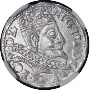 Zygmunt III Waza, Trojak 1599, Wschowa - kryza rurkowata - piękny i nieopisany
