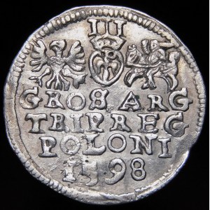 Sigismund III Vasa, Trojak 1598, Lublin - full date - undescribed