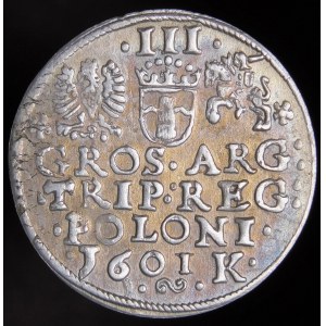 Zygmunt III Waza, Trojak 1601, Kraków - głowa w lewo