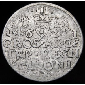 Sigismund III Vasa, Trojak 1621, Krakow - TRP - undescribed - very rare