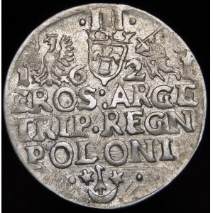 Sigismund III Vasa, Trojak 1621, Krakow - REX/S punch - rare