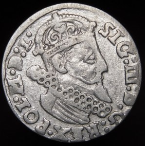 Sigismund III Vasa, Trojak 1624, Krakow - Pogon without sword - rare