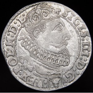 Sigismund III. Vasa, Sixpence 1627, Krakau - Półkozic - schön